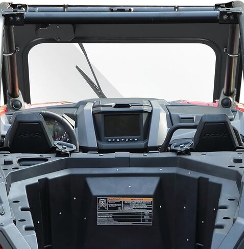 الزجاج الأمامي للممسحة الكهربائية KEMIMOTO PRO XP للسفر في يوم ممطر متوافق مع Polaris RZR PRO XP/RZR Turbo R 2020-2024، نافذة زجاجية أمامية كاملة مقاومة للخدش، الوضع التلقائي in Kuwait