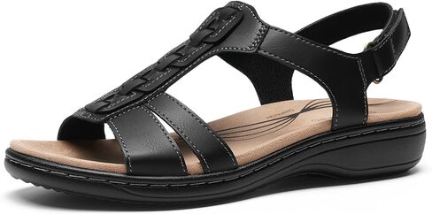 DREAM PAIRS Women's Arch Support Sandals Comfortable Thong T-Strap Orthotic Casual Beach Walking Summer Flat Sandals in Saudi Arabia