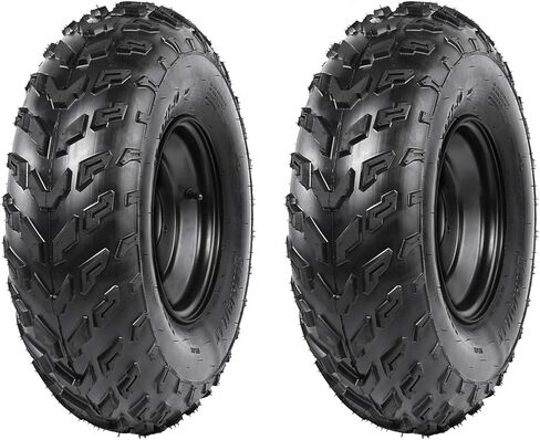 قطعتان 23x7-10 مجموعة عجلات وإطارات Go Kart، 23x7x10 23x7.00-10 10 بوصة عجلة إطارات بدون أنبوب ATV UTV عربة جولف عربات التي تجرها الدواب رباعية جزازة العشب 4 العروة 110 مم نمط مسمار، 4PR حافة نايلون شديدة التحمل in Kuwait