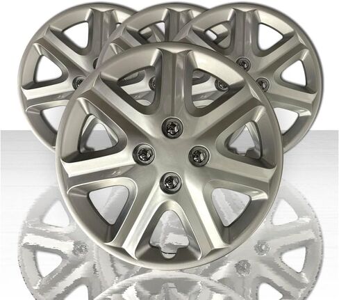 Upgrade Your Auto Set of Four 15' Silver Hubcap Wheel Covers for Honda Civic 2003-2005 (Push-on) in Saudi Arabia