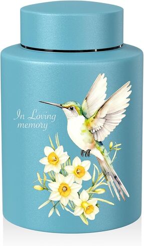 SOITIS Small Urn for Human Ashes Cardinal Cremation Urn 5.9 Inches Stainless Steel Tree of Life Urn Decorative Urn Memorial Urns for Human Women Man Mini Urns Keepsake in Saudi Arabia