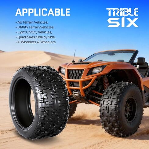 TRIBLE SIX 13x5-6 ATV/UTV Tires,13x5x6 All-Terrain Mud & Trail Tires,2PR,Tubeless,Set of 2 in Saudi Arabia