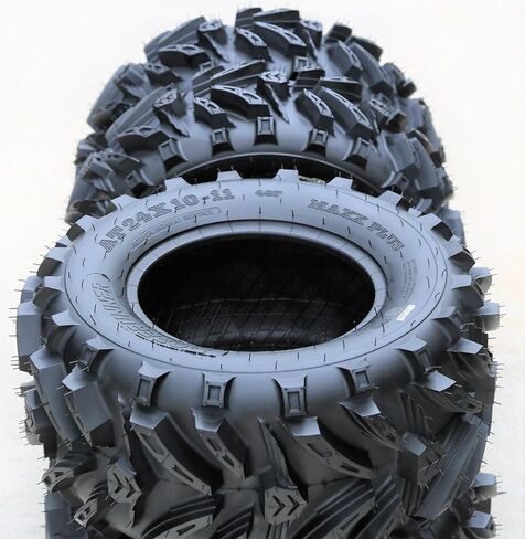 مجموعة من 2 (اثنين) إطارات Forerunner Maxx Plus M/T ATV ​​UTV Mud للطرق الوعرة - 24x10.00-11 24x10-11 24x10x11 48F نطاق تحميل 6 طبقات BSW جدار جانبي أسود in Kuwait