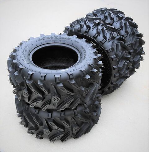 مجموعة من 2 (اثنين) إطارات Forerunner Maxx Plus M/T ATV ​​UTV Mud للطرق الوعرة - 24x10.00-11 24x10-11 24x10x11 48F نطاق تحميل 6 طبقات BSW جدار جانبي أسود in Kuwait