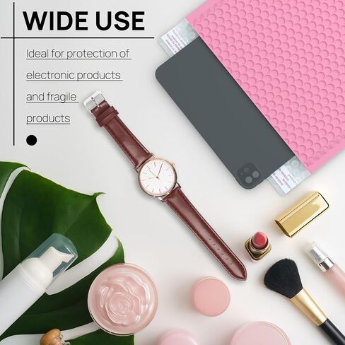 8.5x11 Inch Bubble Mailer 40 Pack, Waterproof Padded Envelopes with Strong Self-Seal Adhesive, Cushioning Shipping Bags with Bright Color for Small Business - Pink in Saudi Arabia