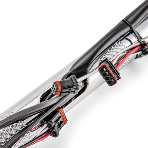 Mofun 14" ارتفاع المقود السلكي مسبقًا Ape Hangers 1-1/4" Fat 1" المشبك متوافق مع Harley Softail Street Bob 2011-2024 Sportster 883 1200 2011-2022 Dyna 2012-2017 Touring Road King 2015-في وقت لاحق، كروم in Saudi Arabia