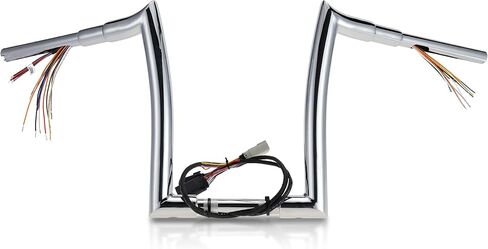 Pre-wired 12" Rise Road Glide Handlebars 1.5 Inch Meathook Ape Hangers for 2008-2013 Harley Road Glide（Black） in Saudi Arabia