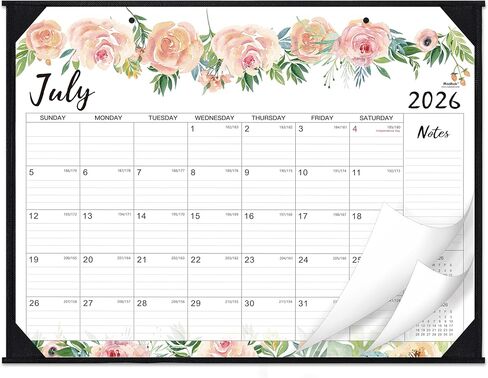 Desk Calendar 2026-2027 - Jul 2026 - Dec 2027, 18 Months Large Monthly Desk Calendar, 22" x 17", Desk Pad, Large Ruled Blocks, to-do List & Notes, Best Desk/Wall Calendar for Planning or Organizing in Saudi Arabia
