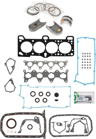 Evergreen SA-3129800226-2 Full Gasket Set Bearings Rings Compatible With/For 10-11 Kia Rio 1.6L DOHC G4EC in Saudi Arabia