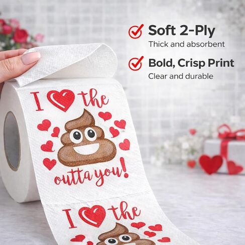 Maad Romantic Novelty Toilet Paper - Funny Gag Gift for Valentine's Day or Anniversary Present in Kuwait