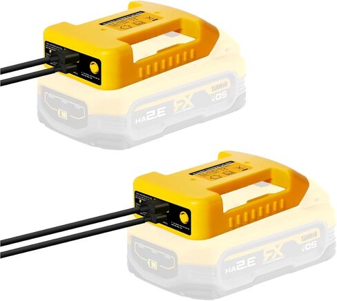 2 حزمة محول بطارية USB يناسب بطاريات ديوالت 20 فولت كحد أقصى، حامل بطارية مع منافذ شحن سريعة لمخرج USB ونوع C للتخييم، والسفر، والعمل الداخلي في الهواء الطلق (محول فقط) in Kuwait