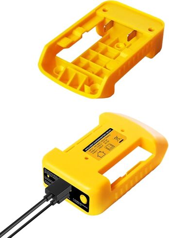2 حزمة محول بطارية USB يناسب بطاريات ديوالت 20 فولت كحد أقصى، حامل بطارية مع منافذ شحن سريعة لمخرج USB ونوع C للتخييم، والسفر، والعمل الداخلي في الهواء الطلق (محول فقط) in Kuwait