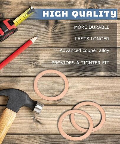 Oil Drain Plug Gasket,Car Accessories 14mm Crush Washer Oil Drain Plug,Copper Oil Crush Washer,Automotive Replacement Oil Sealing Gaskets,Replace #007603-014106 007603014106 (10pcs) in Saudi Arabia