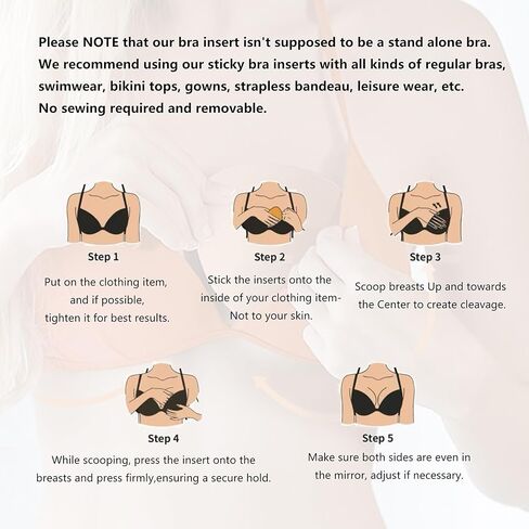 DEPOVOR Ultra Boost إدراج منصات لاصقة على الوجهين لزجة بيكيني الحشو إدراجات لملابس السباحة حمالة الصدر الرياضية in Kuwait