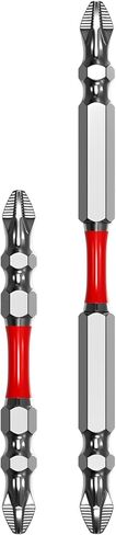 HUHAO Magnetic Impact Screwdriver Bit Set for Double Ended,Electric Screwdriver Set Alloy Steel for Impact Driver,Anti-Slip Long Screwdriver Bit Set PH2 Cross Impact Driver Bit for Power Drilling,65mm in Saudi Arabia