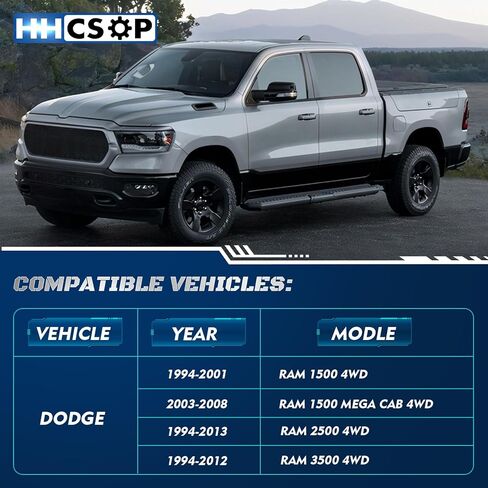 مجموعات التسوية الأمامية 3 بوصات من HHCSOP، متوافقة مع 1994-2001 Dodge Ram 1500 4WD 1994-2013 Ram 2500 4WD 1994-2012 Ram 3500 4WD، مجموعة رفع التعليق ذات الهيكل الفولاذي 3 بوصة in Saudi Arabia