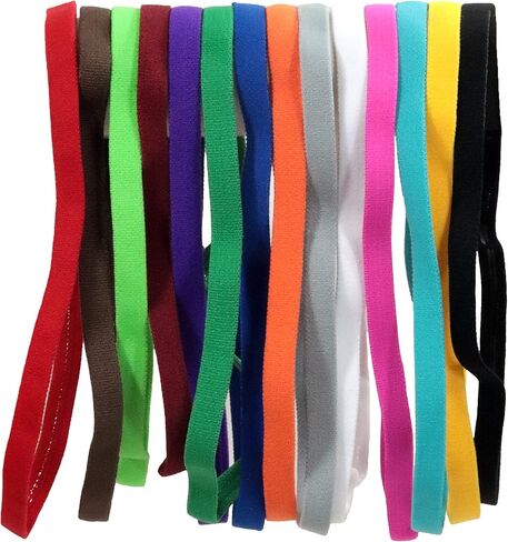 Kenz Laurenz 10 Pack of Mini Headbands No Slip Sports Headband in Saudi Arabia