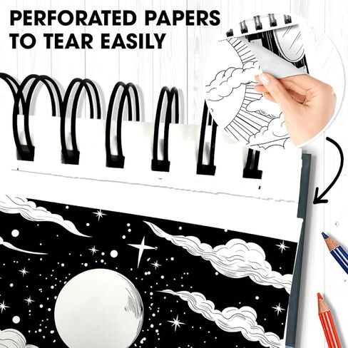 Stress Relief Spiral Coloring Book for Adults Women Girls Hardcover Floral Patterns Animals Themes Aesthetic Illustrations Relaxing Large Print Pages Relieve Anxiety Mindfulness in Kuwait