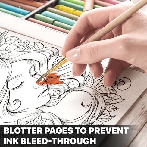 Stress Relief Spiral Coloring Book for Adults Women Girls Hardcover Floral Patterns Animals Themes Aesthetic Illustrations Relaxing Large Print Pages Relieve Anxiety Mindfulness in Kuwait