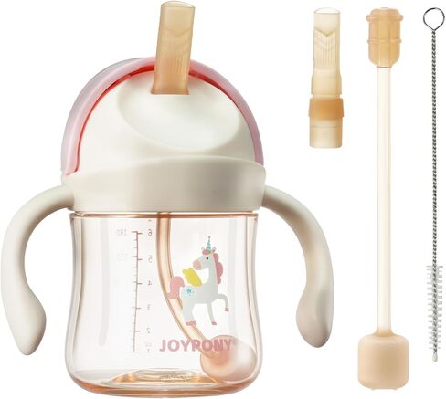 أكواب مضادة للانسكاب للأطفال الصغار من سن 1 إلى 3 سنوات، كوب مزود بقش مقاوم للانسكاب مع مقبض للأطفال بعمر 6 أشهر فما فوق، 2 ماصة من السيليكون، PPSU، خالية من مادة BPA، 9 أونصة (أخضر) in Kuwait