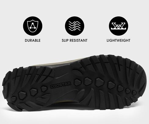 Snow Boots for Men Insulated Waterproof Winter Boots Outdoor Boot for Cold Weather Dark Brown Size 13 in Kuwait