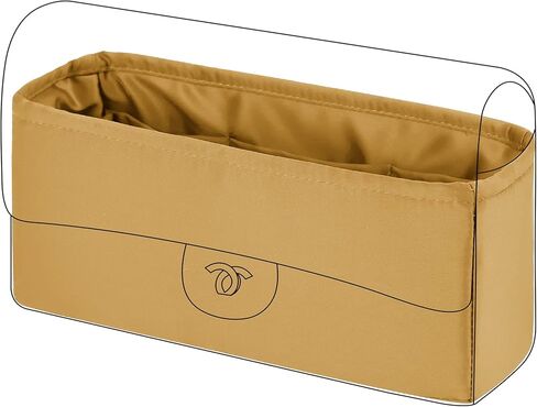 DGAZ Silk Purse Organizer Insert Fits Chanel Classic Flap Series Bag,Silky Smooth Bag Organizer，Luxury Handbag & Tote Shaper(Gris Tourterelle,25B Double C Adjustment Buckle Square Fatty Small) in Saudi Arabia