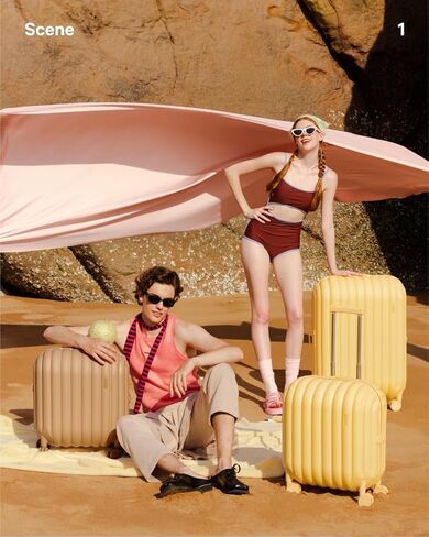 حقيبة سفر كبيرة مقاس 28 بوصة من artrips مع غطاء واقٍ، وأمتعة متينة من البولي كربونات، وقفل TSA، وعجلات دوارة صامتة، وأمتعة سفر خفيفة الوزن للرحلات الطويلة in Kuwait