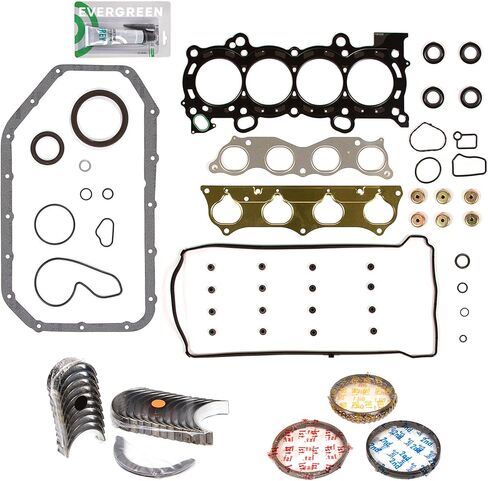 Evergreen SA-9761228445-5 مجموعة حشية كاملة حلقات محامل متوافقة مع/لـ 02-06 Acura RSX Honda Civic VTEC 2.0L K20A3 in Saudi Arabia