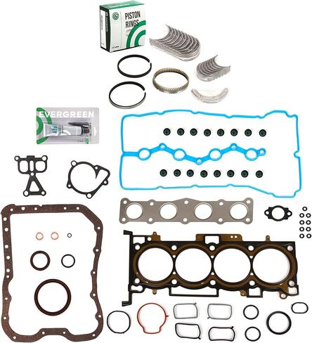 Evergreen SA-3129800370-5 مجموعة حشية كاملة محامل حلقات متوافقة مع/لـ 10-13 Hyundai Kia Optima Rondo 2.4L DOHC in Saudi Arabia