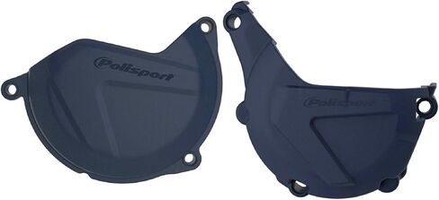 Polisport Motocross Motorcycles (MX) Engine Covers Protector Kit for Husqvarna FE 450/501 (2014-2016) & KTM EXC/XCW 450/500 (2013-2016) Dirt Bikes - Durable PA6 Plastic Protection - Blue in Saudi Arabia