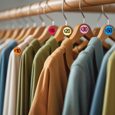 تسعيرات مبيعات المرآب، 1500 قطعة من تسعيرات مبيعات الفناء، شارات سعر 3/4 بوصة، فئات متعددة، ألوان لامعة in Kuwait