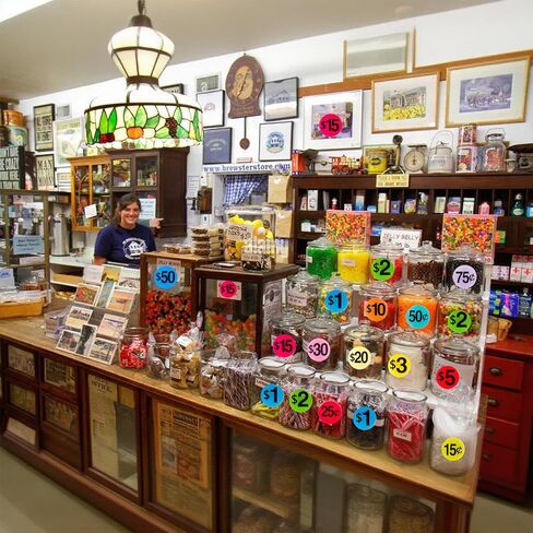 تسعيرات مبيعات المرآب، 1500 قطعة من تسعيرات مبيعات الفناء، شارات سعر 3/4 بوصة، فئات متعددة، ألوان لامعة in Kuwait