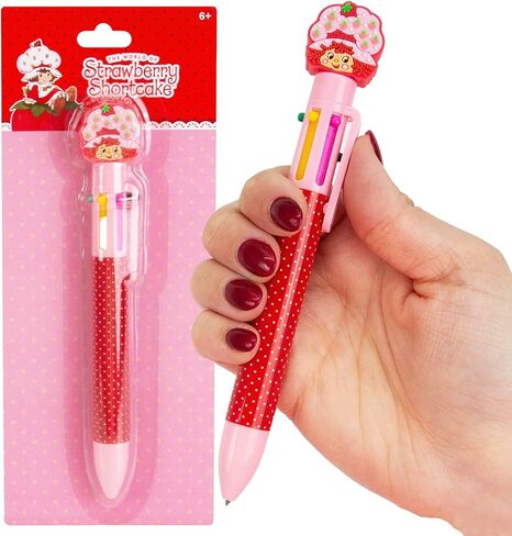 Strawberry Shortcake™ Multi-Click Pen, 6-Color Retractable Ballpoint with Strawberry Shortcake Topper – Cute Stationery Gift for Kids Ages 6 and Up in Saudi Arabia