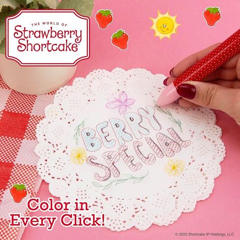 Strawberry Shortcake™ Multi-Click Pen, 6-Color Retractable Ballpoint with Strawberry Shortcake Topper – Cute Stationery Gift for Kids Ages 6 and Up in Saudi Arabia