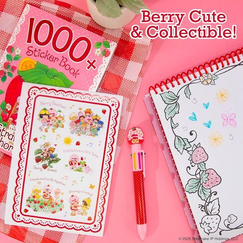 Strawberry Shortcake™ Multi-Click Pen, 6-Color Retractable Ballpoint with Strawberry Shortcake Topper – Cute Stationery Gift for Kids Ages 6 and Up in Saudi Arabia