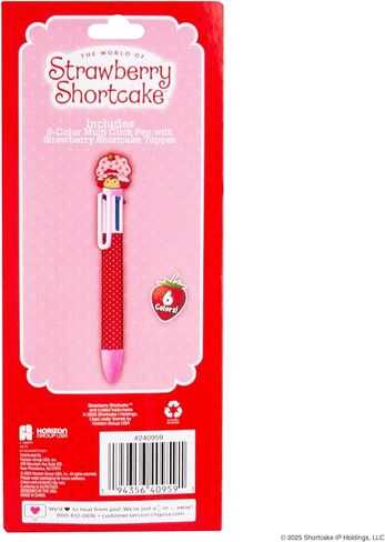 Strawberry Shortcake™ Multi-Click Pen, 6-Color Retractable Ballpoint with Strawberry Shortcake Topper – Cute Stationery Gift for Kids Ages 6 and Up in Saudi Arabia