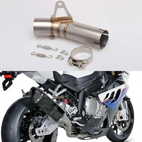 ل BMW S1000RR S1000 RR 2008 2009 2010 2011 2012 2013 2014 الانزلاق على دراجة نارية العادم الخمار الأوسط ربط الأنابيب اتصال الأنابيب in Kuwait
