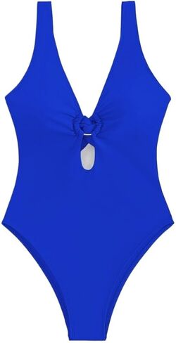 Womens Backless Cutout Monokini Swimsuit - Elegant Plunge Neck One Piece Bathing Suit for Beach and Vacation 2026 in Saudi Arabia