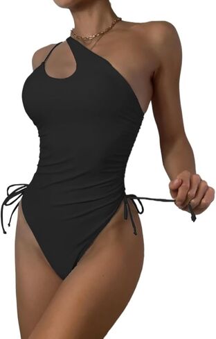 Womens High Cut Cutout Monokini Swimsuit - Elegant One Piece Swimwear for Beach and Vacation in Saudi Arabia