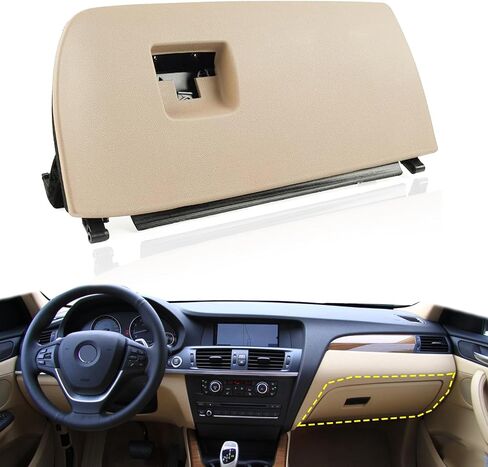 غطاء غطاء باب صندوق القفازات متوافق مع BMW X3 F25 2011-2017 X4 F26 2015-2018 استبدال 51-16-6-839-000 51166839000 51169242086 أسود in Kuwait