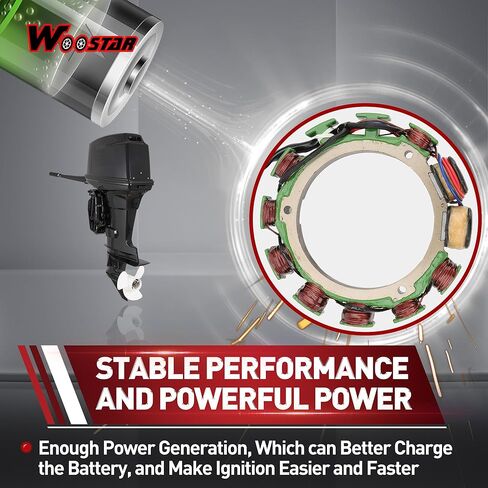 WOOSTAR 12 لفائف 5 سلك مغناطيسي للجزء الثابت لاستبدال 2 السكتة الدماغية 75HP 85HP 90HP Parsun محرك خارجي OEM 688-85510-00 688-85510-01 688-85510-11 in Kuwait