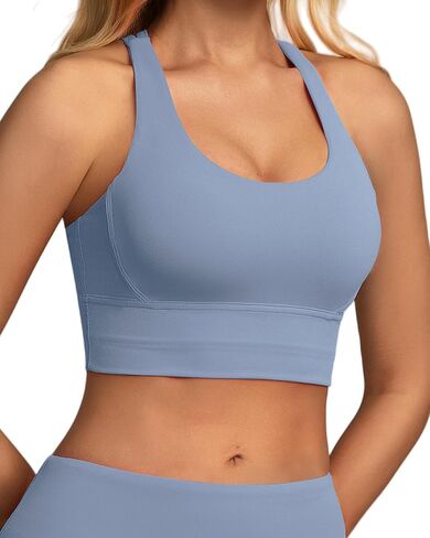 Grace Form Women's Sports Bra Padded Push Up Ultra Soft Sports Bras for Women Full Coverage Medium-Low Support in Saudi Arabia