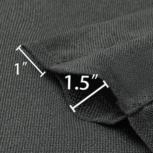 مجموعة ستائر نافذة SeeGlee طبقات وستارة نافذة، عرض إجمالي 52 بوصة، ستائر كتان مرشحة للضوء بطول 36 بوصة للمطبخ وغرفة المعيشة وتناول الطعام من ديكور المنزل، مجموعة من 3 قطع، فحمي/رمادي داكن in Kuwait