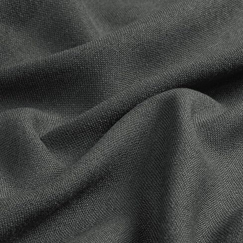 مجموعة ستائر نافذة SeeGlee طبقات وستارة نافذة، عرض إجمالي 52 بوصة، ستائر كتان مرشحة للضوء بطول 36 بوصة للمطبخ وغرفة المعيشة وتناول الطعام من ديكور المنزل، مجموعة من 3 قطع، فحمي/رمادي داكن in Kuwait