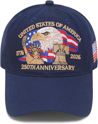 250 Anniversary USA Hat Bald Eagle Embroidery Liberty Patriotic Baseball Cap,Adjustable 1776-2026 250th Anniversary USA Hat in Saudi Arabia