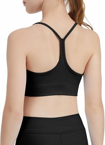 Girls Sports Training Vest Spaghetti Strap Y Back Bra Yoga Crop Tank Top for Teens Kids 2-14 Years in Saudi Arabia