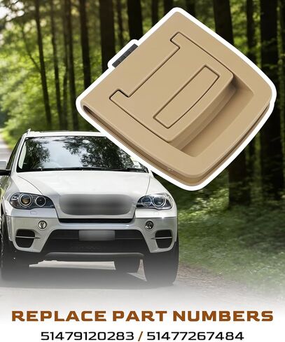 مقبض حصيرة أرضية صندوق السيارة الخلفي 51479120283 مناسب لسيارة BMW X5 E70/F15 2006-2018 لـ X6 E71/F16 2007-2019 استبدال بدون وظيفة القفل، بيج in Saudi Arabia