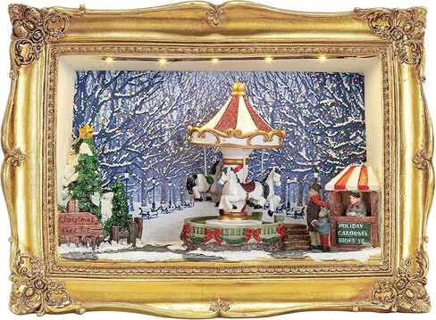 Mr. Christmas Animated Shadow Box Scenes - Church Christmas Décor, White in Kuwait