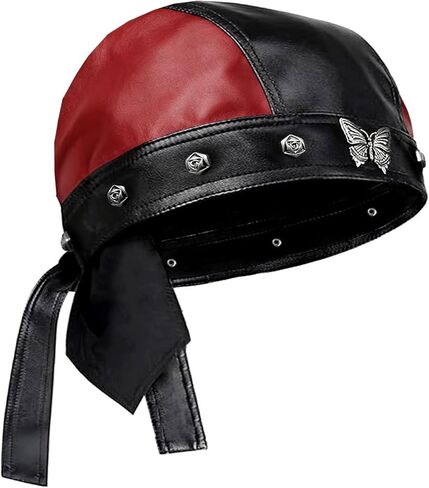 Cool Women Cycling Doo Rags Butterfly Rose Cap Biker Bandana Rivet Do Rag Party Halloween Hat Adjustable for Outdoor Riding in Saudi Arabia