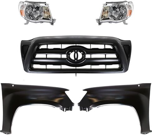 طقم المصابيح الأمامية البديلة يناسب Toyota Tacoma 4.0L V6 2005-2010 (موديلات بدون حزمة رياضية) جانب السائق والراكب in Saudi Arabia